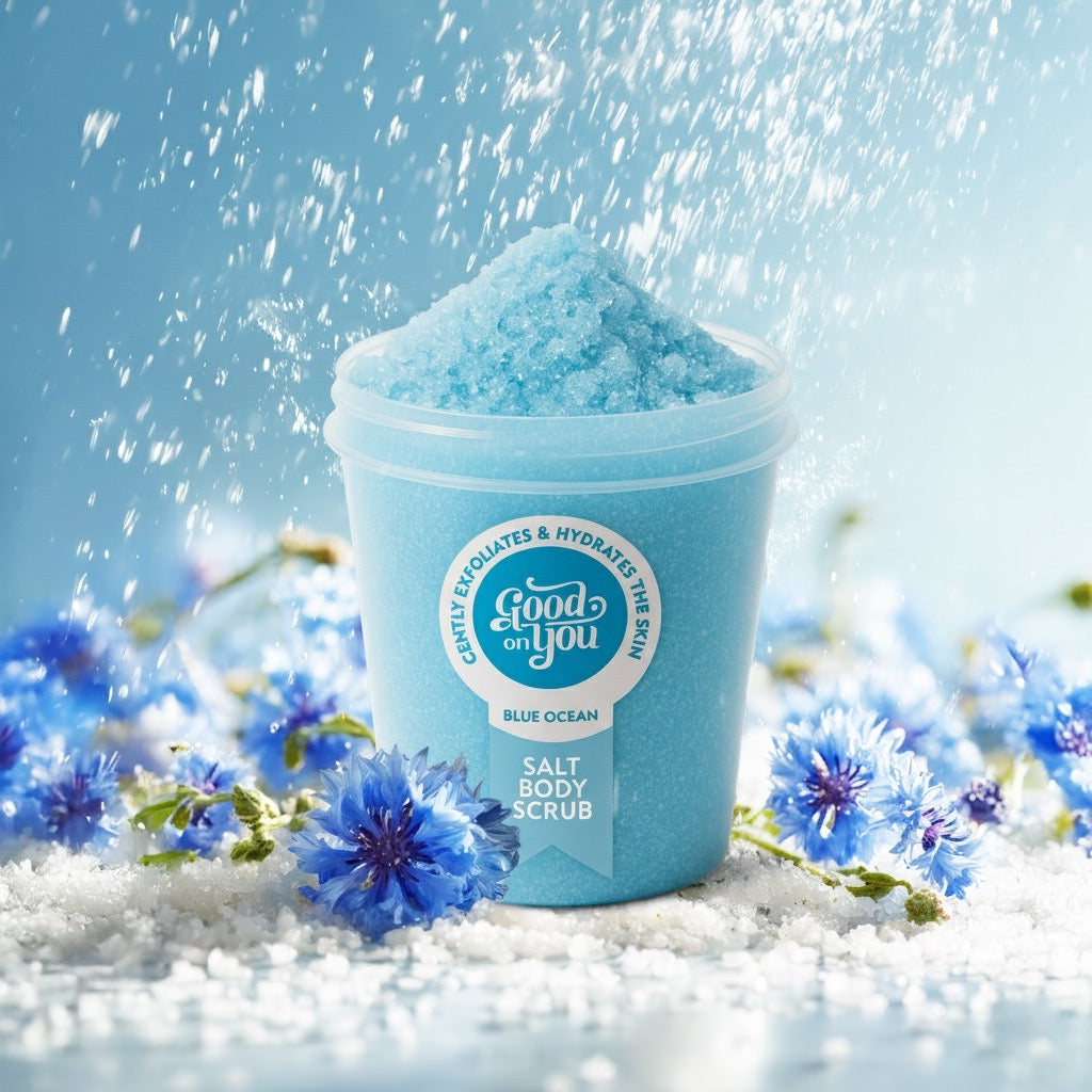 Salt Body Scrub Blue Ocean für glatte Haut