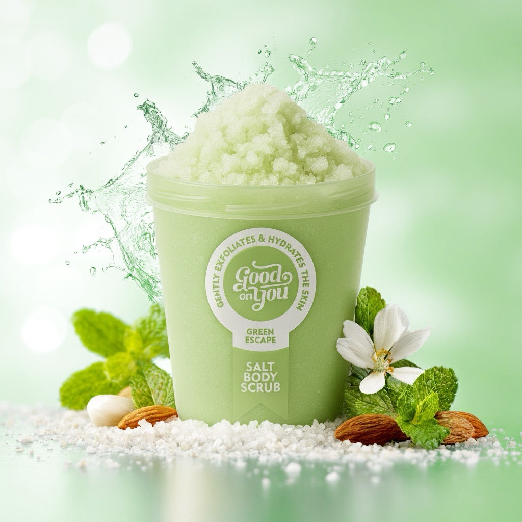 Salt Body Scrub Green Escape für glatte Haut