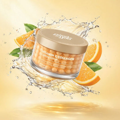 VITAMIN C Kollagen Kapselcreme von Good on you, cremige Textur, ideal für Hautpflege mit Vitamin C und Kollagen.